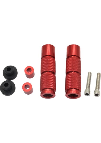Evrensel Cnc Motosiklet Scooter Dirt Atv Ayak Çekimleri Ayak Pegs Kırmızı (Yurt Dışından)