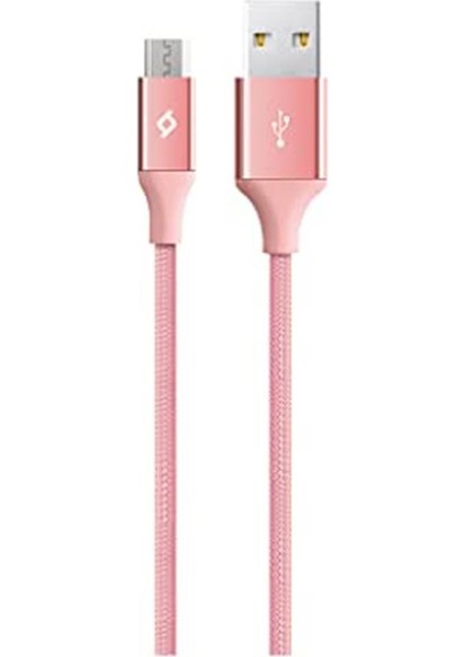 Alumicable Micro USB 120CM Şarj Kablosu - Roze Altın (2DK11RA)