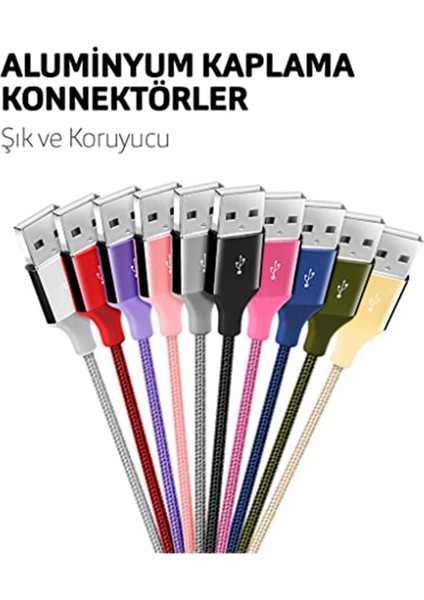 Alumicable Micro USB 120CM Şarj Kablosu - Roze Altın (2DK11RA)