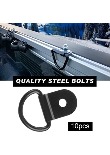 10 Adet D Şekil Halka Bağlama Rv Römorklar Için Zil Arazitleri Siyah 6.5mm (Yurt Dışından) fiyatları