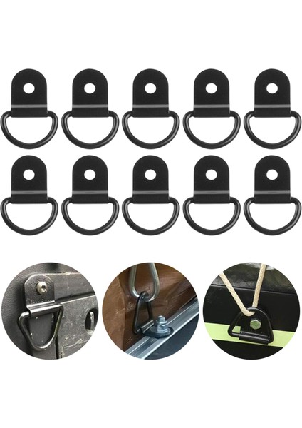 10 Adet D Şekil Halka Bağlama Rv Römorklar Için Zil Arazitleri Siyah 6.5mm (Yurt Dışından) indirimleri