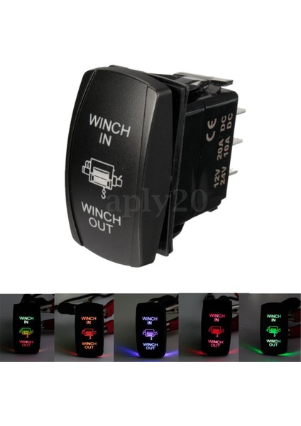 Winch Out Winch Su Geçirmez Rocker Anahtarı Carling Sarı LED -On (Yurt Dışından) modelleri