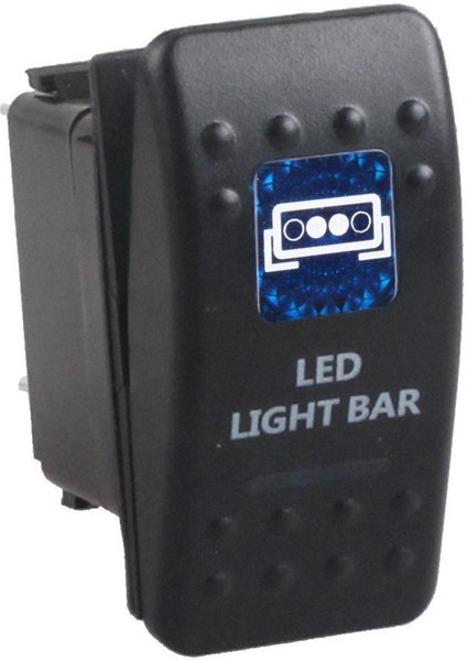 5 Pins Su Geçirmez 12 V 24 V Mavi LED Işık Bar Rocker Geçiş Anahtarı Autoboot (Yurt Dışından)