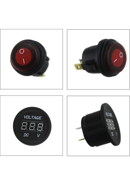 Çift USB Soket Şarj Cihazı 3.1A + LED Voltmetre + Güç Çıkışı + Açma Kapalı Anahtarı (Yurt Dışından) indirimleri