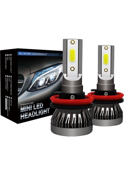 Mini Gri LED Far Ampul Dönüşüm Kiti Lamba H8 H9 H11 (Yurt Dışından)
