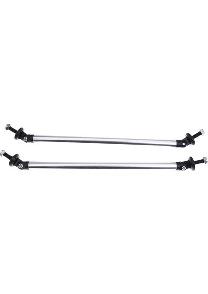 2 Adet Ton Alüminyum Araba Ön Tampon Dudak Splitter Kravat Çubuk 20 cm 7.9 Inç - Gümüş Kırmızı (Yurt Dışından)
