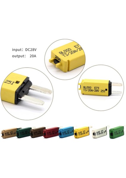 20A 12 V-24V Oto Araba Deniz Yeniden Sıfırlanabilir Sigorta Devre Kesici Smalll Blade (Yurt Dışından)