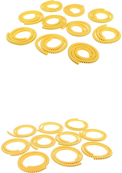 2000X Pvc Kablo Tel Işaretleyiciler Etiketler Etiketler Yönetim Numarası 0 ~ 9 1.5mm² ve ​​2.5mm² (Yurt Dışından)