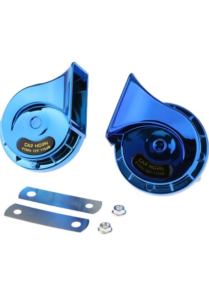 2 Paket 12 V 115DB Salyangoz Horn Araba Araç Salyangoz Horn Evrensel Salyangoz Boynuzu Mavi (Yurt Dışından)