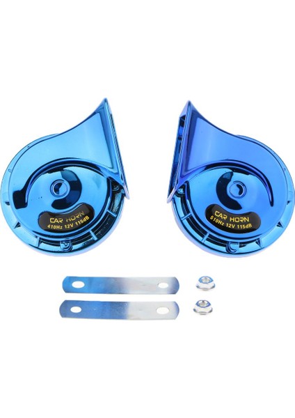 2 Paket 12 V 115DB Salyangoz Horn Araba Araç Salyangoz Horn Evrensel Salyangoz Boynuzu Mavi (Yurt Dışından)