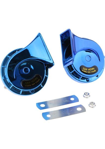 2 Paket 12 V 115DB Salyangoz Horn Araba Araç Salyangoz Horn Evrensel Salyangoz Boynuzu Mavi (Yurt Dışından)