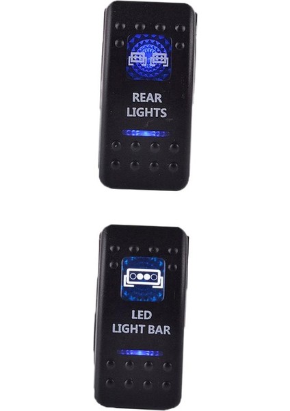 2 Adet LED Işık Çubuğu ve Arka Işıklar 20A 12 V Rocker Geçiş Açma Açma Kapalı (Yurt Dışından)