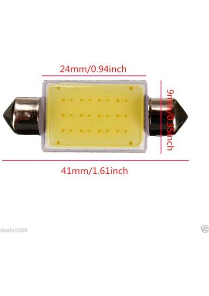 2 Adet 41MM Keçe Koçanı 12 Smd Cips Dc 12 V LED Kubbe Işıkları Araba Kubbe (Yurt Dışından)