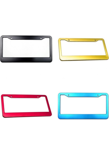 4 Adet Metal Alüminyum Alaşımlı Anodize Araç Plaka Çerçevesi Tutucu (Yurt Dışından)