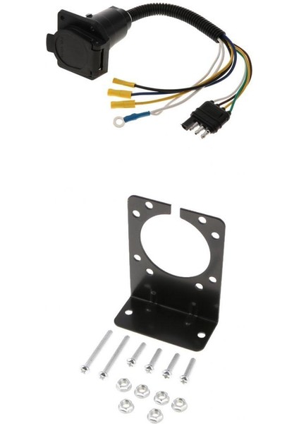 Rv Tekne 7 Yollu Kamyon ve Römork Fiş Metal Dağı Braketi ile (Yurt Dışından)