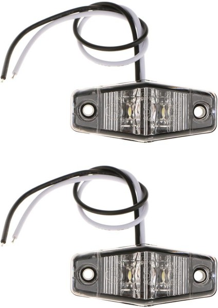 2x Araba Kamyon 2 LED Yan Marker Işıkları Genişlik Ampüller Uyarı Kuyruk Lambaları Beyaz (Yurt Dışından) fiyatları