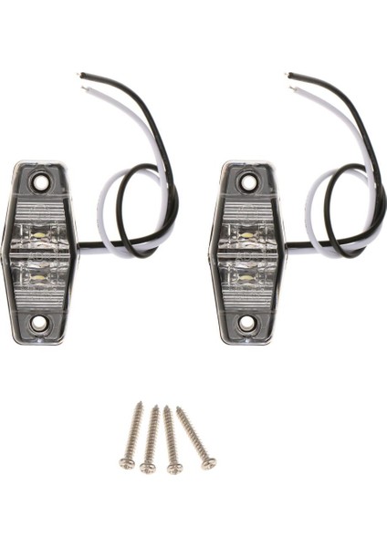 2x Araba Kamyon 2 LED Yan Marker Işıkları Genişlik Ampüller Uyarı Kuyruk Lambaları Beyaz (Yurt Dışından) indirimleri