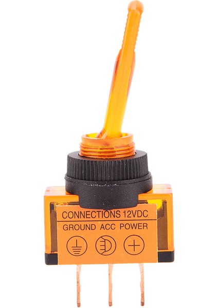 12V Flick Aydınlatılmış Geçiş Anahtarı Gösterge Tablosu Panel Yarış Arabası Turuncu (Yurt Dışından)