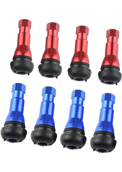 8 Parça TR413 46MM Tekerlek Jant Lastik Vana Kök Araba Kamyon Araç Kırmızı Mavi (Yurt Dışından)