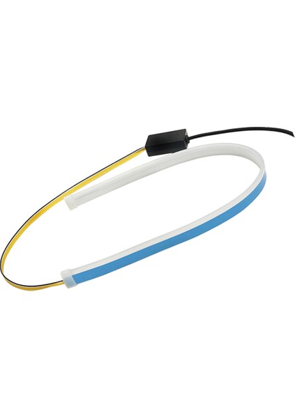 2x Esnek LED Tüp Şeritler Gündüz Çalışan Işıklar Dönüş Sinyali 45 cm Derin Mavi + Derin Mavi + Sarı (Yurt Dışından) fırsatları