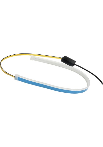 2x Esnek LED Tüp Şeritler Gündüz Çalışan Işıklar Dönüş Sinyali 45 cm Derin Mavi + Derin Mavi + Sarı (Yurt Dışından) indirimleri