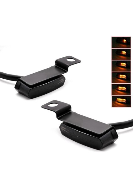 Motosiklet Akan Su LED Turn Sinyal Işık Lambası Yamaha Black (Yurt Dışından) fiyatları