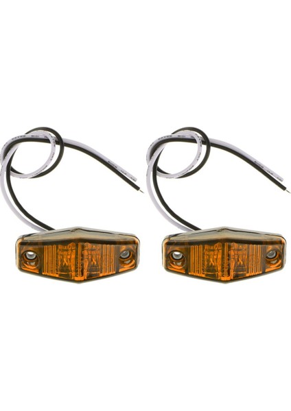 2x Araba Kamyon 2 LED Yan Marker Işıkları Genişlik Ampüller Uyarı Kuyruk Lambaları Sarı (Yurt Dışından) fiyatları