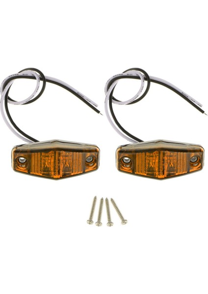 2x Araba Kamyon 2 LED Yan Marker Işıkları Genişlik Ampüller Uyarı Kuyruk Lambaları Sarı (Yurt Dışından) indirimleri