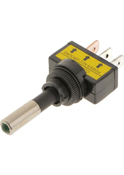 12 V 20A Araba Oto Tekne Yeşil LED Işık Toggle Rocker Anahtarı 3pın Spst On Off (Yurt Dışından)