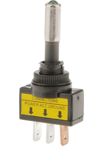 12 V 20A Araba Oto Tekne Yeşil LED Işık Toggle Rocker Anahtarı 3pın Spst On Off (Yurt Dışından) fiyatları