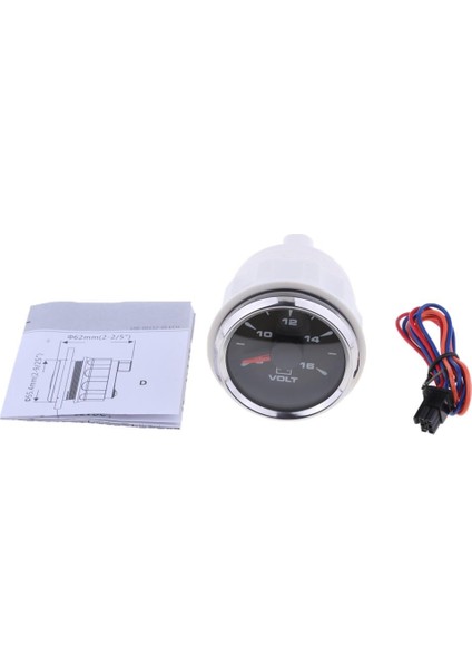 8-16V Voltmetre Volt Metre Tekne Marine Rv 52MM 2inch (Yurt Dışından)