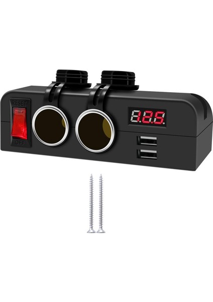 12V 24V Araç Şarj Cihazı Soket Paneli Çift USB Bağlantı Noktaları 5V 3.1A Otomotiv Teknesi Rv (Yurt Dışından) fiyatları