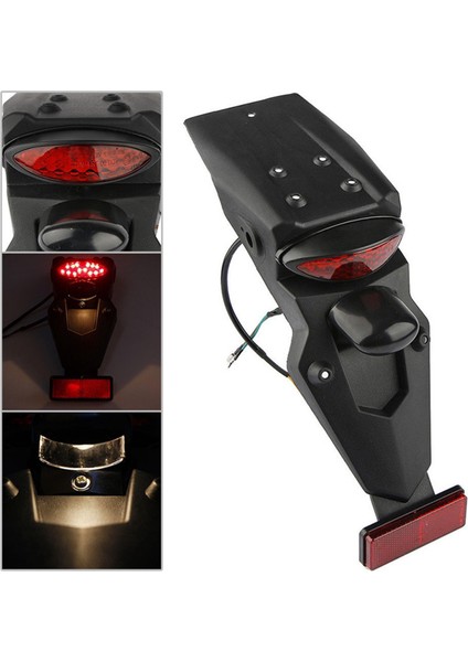 LED Kuyruk Işığı ile Evrensel Motosiklet Arka Çamurluk (Yurt Dışından)