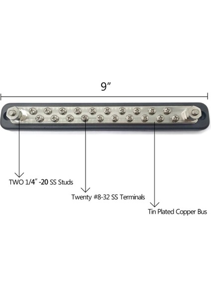 20 Vidalar Terminaller 1 4" Vidalar Terminalleri Dahil 20X Terminal Konektörü (Yurt Dışından)