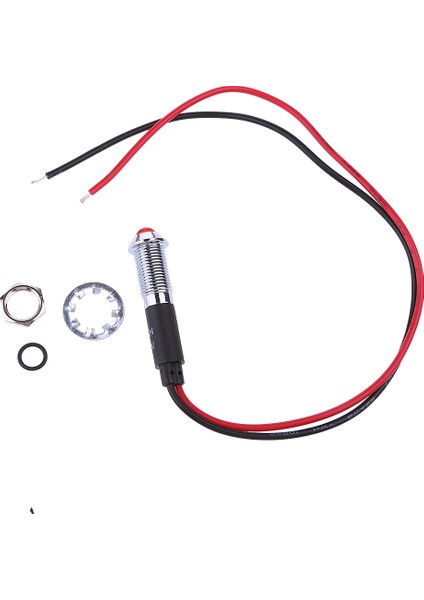 Su Geçirmez 8mm 12V Kırmızı LED Metal Gösterge Ampulü (Yurt Dışından) fiyatları