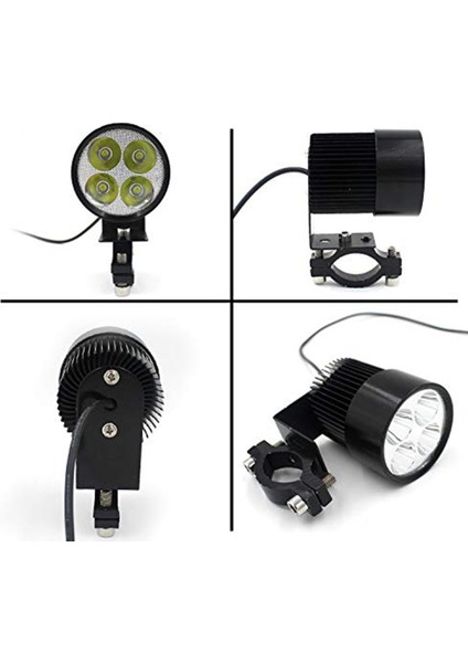 20 W 12-90 V LED E-Bike Elektrikli Motoru Moped Scooter Atv Far Siyah (Yurt Dışından) fiyatları