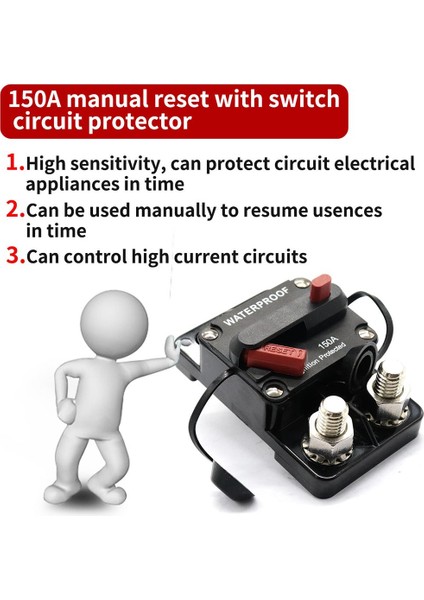Manuel 3 8 ''-16 72V ile 150AMP. (Yurt Dışından)