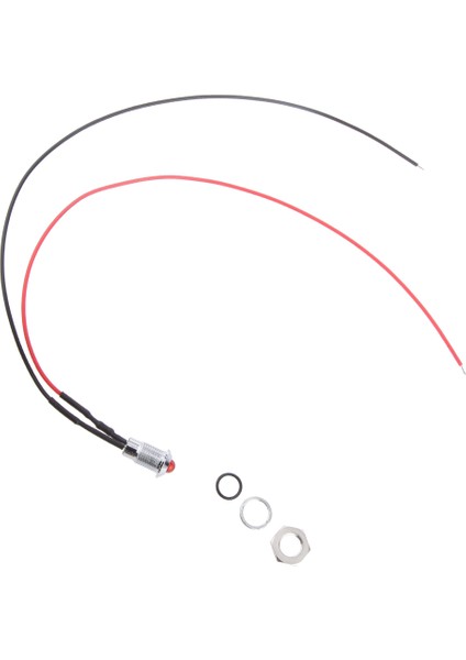 24V 8mm Delik LED Panel Göstergesi Uyarı Işık Lambası -Ed (Yurt Dışından)