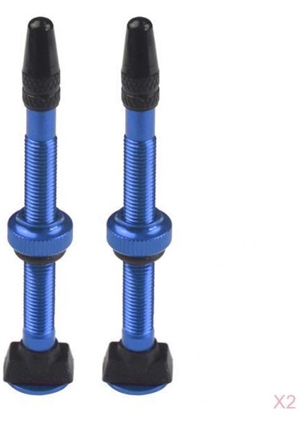 4 Adet Alüminyum 60MM Mtb Mavi Dağ Bisikleti Tubeless Presta Valf Kök Kiti (Yurt Dışından)