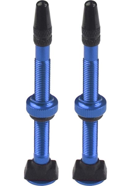 4 Adet Alüminyum 60MM Mtb Mavi Dağ Bisikleti Tubeless Presta Valf Kök Kiti (Yurt Dışından)