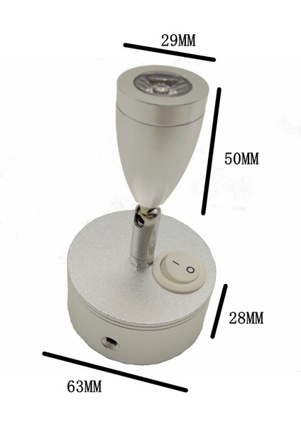 Döndürülebilir LED Spot Okuma Hafif Karavan Teknesi Iç Işık 12V (Yurt Dışından)