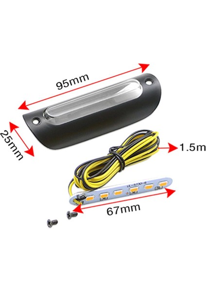 22MM 25MM Gidon Kelepçesi Drag Çubuğu Işık Yanıp Sönen Yan Işaretleyici (Yurt Dışından) fırsatları