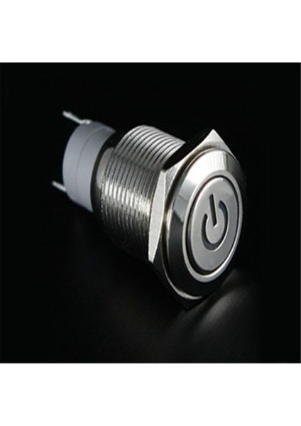 2x 12V LED Push Düğmesi Anahtarı Mandal 16MM Güç Halkası Alüminyum Beyaz + Mavi (Yurt Dışından) indirimleri