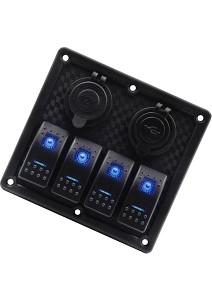 4 Gang Rocker Anahtarı Paneli Devre Kesici Çift LED (Yurt Dışından) fiyatları