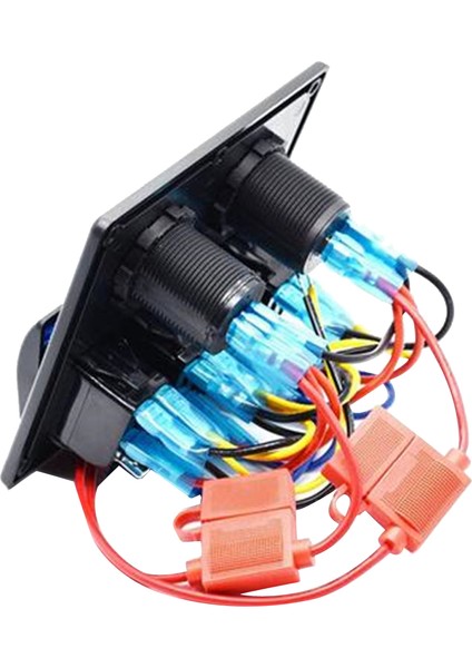 4 Gang Rocker Anahtarı Paneli Devre Kesici Çift LED (Yurt Dışından) fırsatları