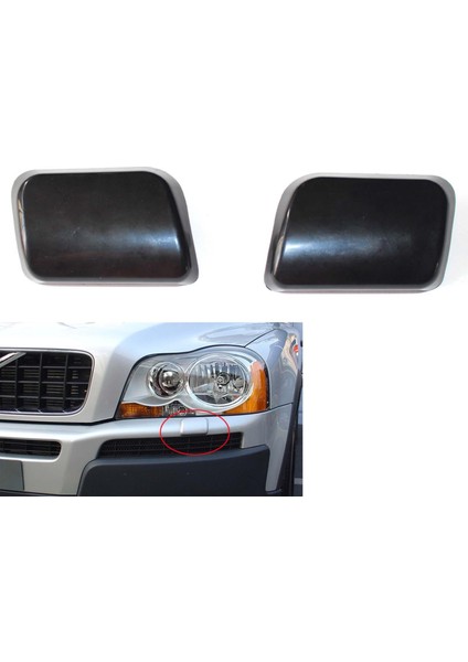 2 Adet Far Yıkayıcı Volvo Için Plastiği Kapsar Xc 90 2003-2006 30698209 (Yurt Dışından)