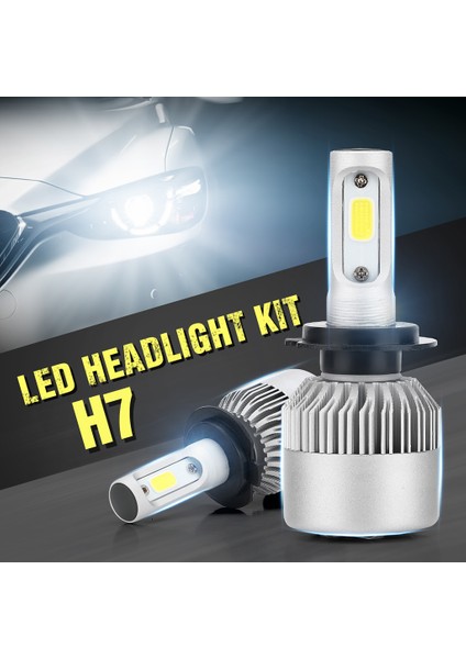 Araç H7 LED Far Ampul Sis Işık LED 72 W 7200LM Beyaz 6000K (Yurt Dışından) fiyatları