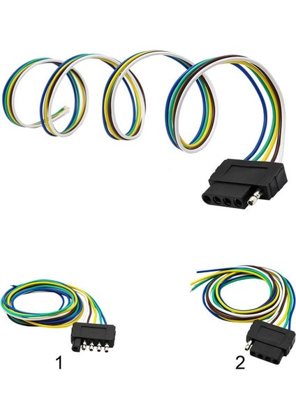 Römork Işığı 5WAY Fiş Kablo Demeti Konnektörü 36'' Uzatma Telli (Yurt Dışından)