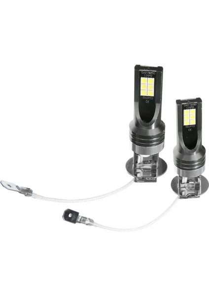 1 Çift H3 24 W 1200LM Araba Turbo LED Far Kitleri Ampul 6500K (Yurt Dışından)