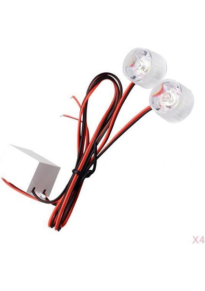 4x Araba Kamyonu Atv Flash Acil Durum Trafik Danışmanı LED Flaş Işıkları Mavi (Yurt Dışından)